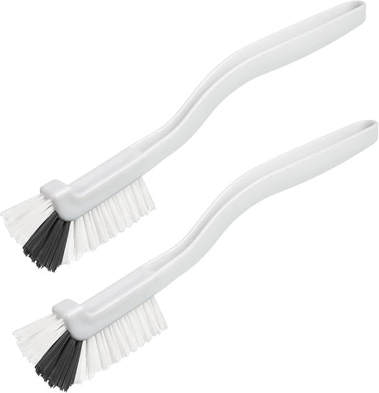 GTOTd Kitchen Right Angle Scrub Grout Small Cleaning Brush（2 Pack）Best Kitchen Gadgets Gifts Stuff for Bottle Bathroom Brushes Household Pot Pan Dishwasher Edge Corners Deep Brush with Stiff Bristles