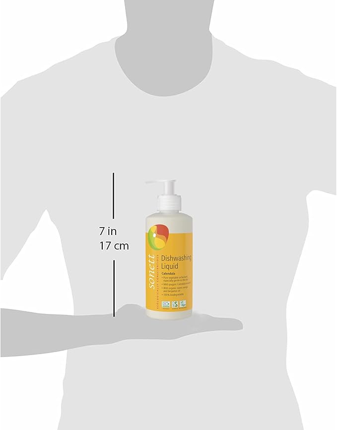 Sonett Organic Dishwashing Liquid Organic 100% Biodegradable (Calendula, 10 Fl.Oz (6 Count))
