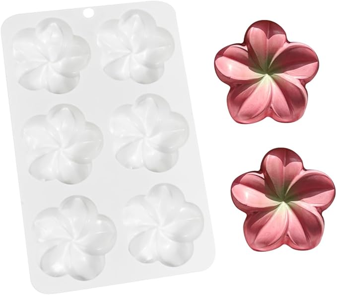 mostsom Silicone Flower Mold for Chocolate, Cake, Jelly, Mousse, Truffle & Ice Cube - Non-Stick Baking Molds Easy Release Candy Making Mould (E_ Flower)