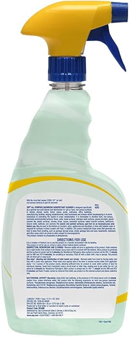 Zep Home Pro All-Purpose Bathroom Disinfectant Cleaner - 32 Fl. Oz. (Case of 6) - R53406
