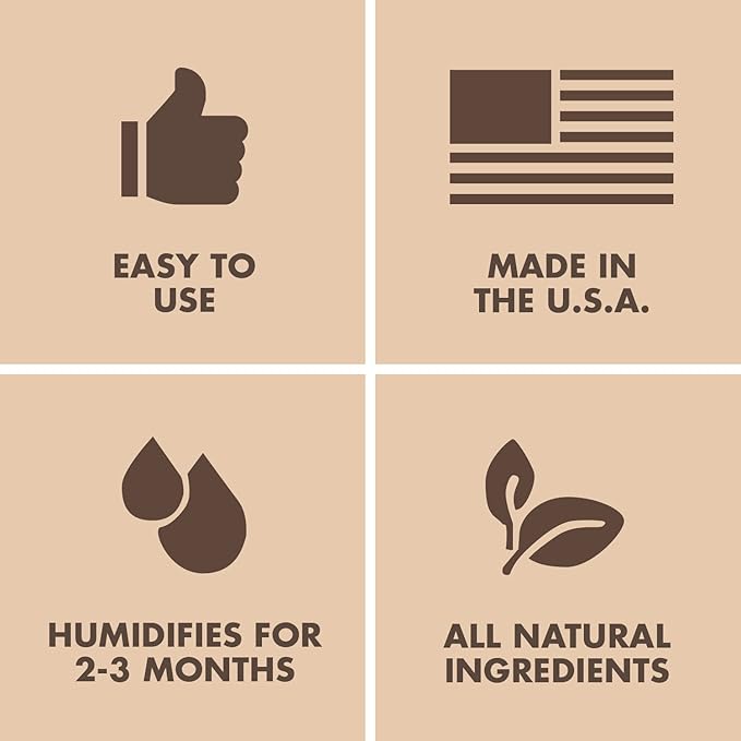 Boveda 75% Two-Way Humidity Control Packs Fix Major Moisture Loss in Non-Plastic Humidifier Boxes – Size 60 – 4 Pack – Moisture Absorbers – Humidifier Packs – Hydration Packets in Resealable Bag