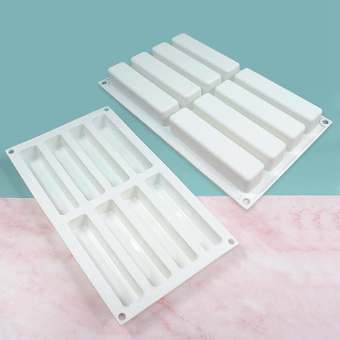 Long Square Shape Bar Mold Energy Bar Maker Silicone Mold for Ganache Jelly Caramels Cookies Pet Treats Baking Mold