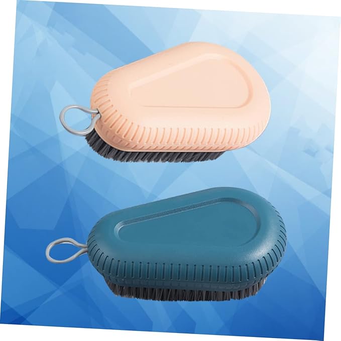2pcs Portable Laundry Brush Durable Plastic Cleaning Tool for Clothes Lightweight and Compact Design Easy Storage with Hanging Random Color