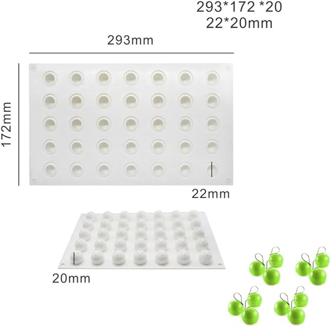 Silicone Mold Chocolate Decorating Mould DIY Cake Mousse Molds Baking Accessories Reusable Tools (Round D_11.72 X6.88 X0.8inch)