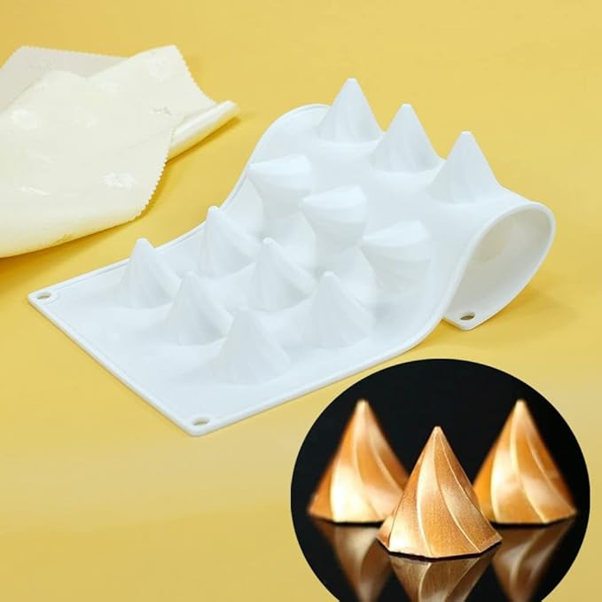 mostsom Silicone Molds Chocolate Molds Candy Cookie Chocolate Molds, Perfect Molds for Chocolate Covered Oreos, Cupcake, Candy, Pudding, Mini Soap Making (Peaks C)