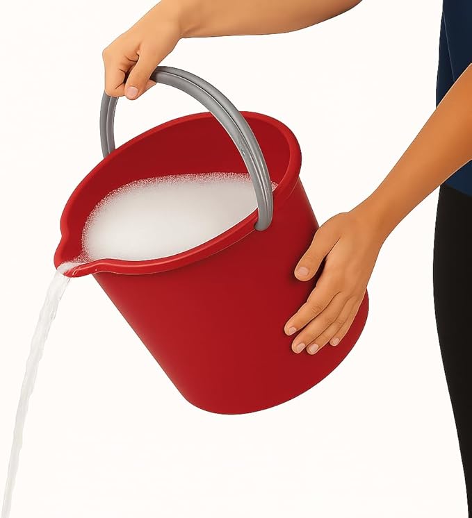 JOEY'Z 10QT (9.5L) Cleaning Bucket with Handle and Spout – Heavy Duty Mop Bucket for Household Use, Utility Pail for Water, Storage, or Car Wash - Plastic Buckets, Plastic Buckets with Handles