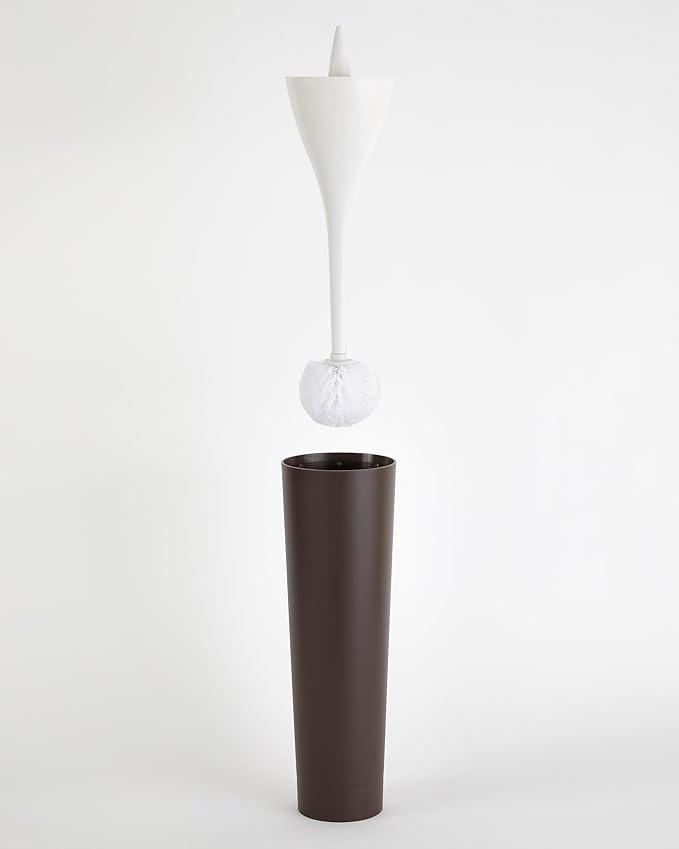 Heller Excalibur Toilet Brush by Philippe Starck – Iconic, Modern Hellerware Design – Durable, Recycled Polypropylene – Sword-Like Handle & Brush – MoMA-Featured Bathroom Accessory (Chocolate)