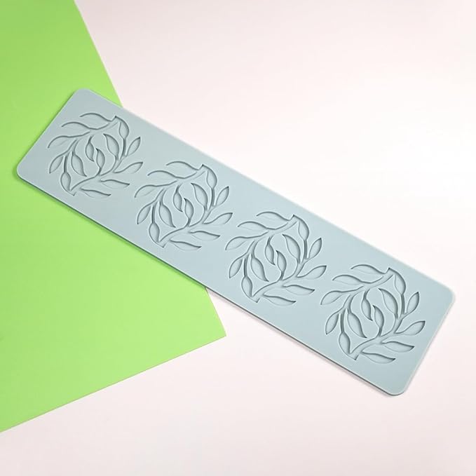 TUKE Food Molds Silicone Shapes Leaf Silicone Chocolate Molds Candy Baking 3D Silicone Molds Fondant Clay Silicone Food Molds for Cake Decorating, Resin, Soap, Sugar Craft (Leaf_10.64x2.88x0.12inch)