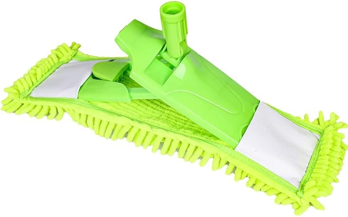 4Pcs Mop Head Replacement Cloth Soft Flat Mop Refill Pads Water Absorption Mop Pads Accessories for Home Floor Cleaning Multi-Surface Floors, 18.11 Inch Washable Cleaning & Dusting Pads Green