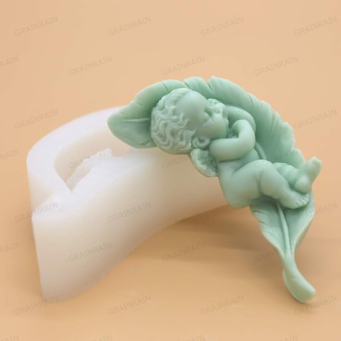 Grainrain Soap Mold Silicone Craft Baby Soap Making Mould Candle Resin DIY Handmade Mold (12288)