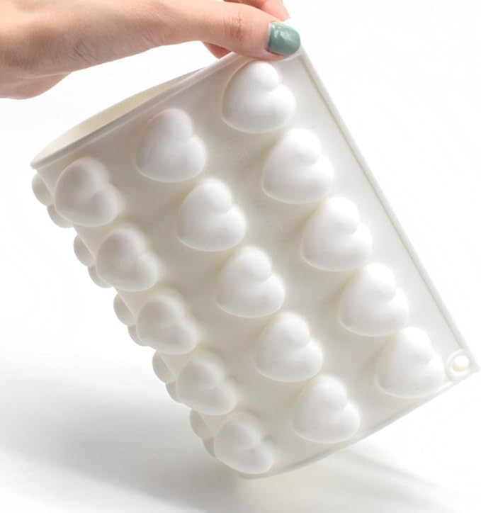 Mini 35 holes Heart Shape Silicone Mold For Candy Chocolate Cake Mould Baking DIY Ice Tray Food Safe Kitchen Accessiories (Lover Heart B_11.76x6.88x0.56 inch)