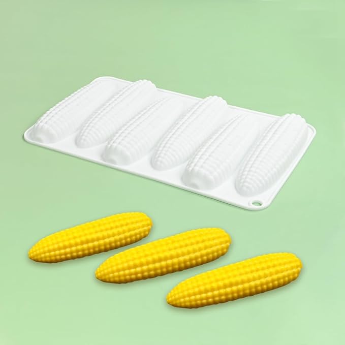 mostsom Corn Mousse Silicone Mold Non-Stick Baking Molds for Chocolate, Cake, Ice Cream, Truffle, Brownie, Soap Heat-Resistant Food-Grade Mould (B_ Corn)