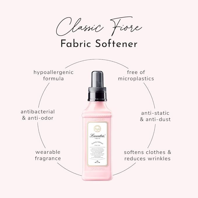 Laundrin Laundry Softener Classic Fiore, 2pk - Fabric Softener Liquid - Plant-Based Liquid Softener - Laundry Scent Boosters - Laundry Fabric Softener - Fabric Scent Softener, Health & Household