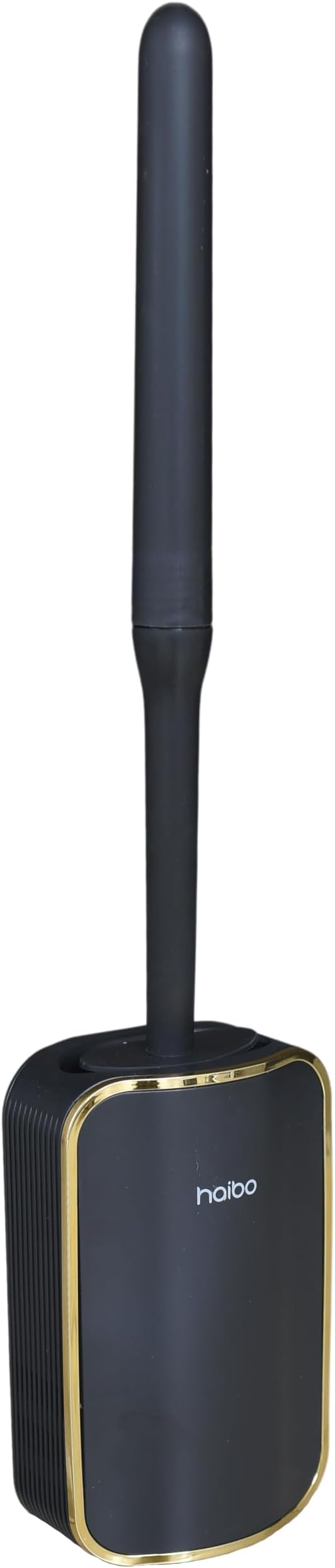 Wall Mounted Toilet Brush and Brush Holder, Curved Design Modern Toilet Cleaning Brush with Durable Bristles for Bathroom Cleaning, Black