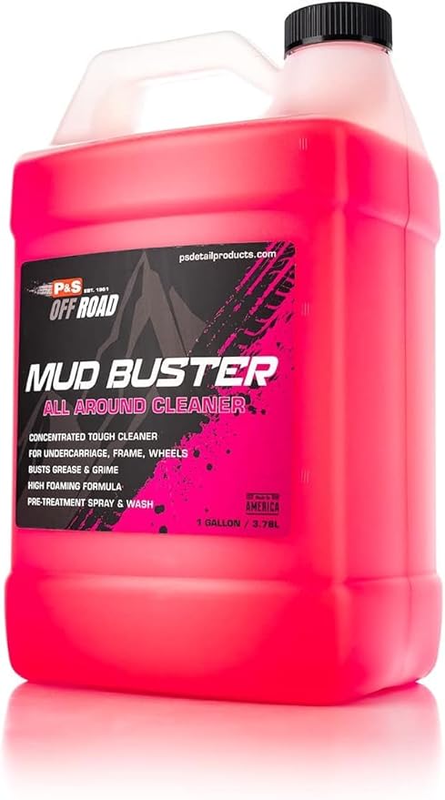 P & S PROFESSIONAL DETAIL PRODUCTS P&S Off Road Mud Buster Foaming Cleaner – Heavy-Duty Degreaser for Undercarriages, Frames & Wheels – Tough on Mud & Grime, Corrosion Protection - 1 Gallon