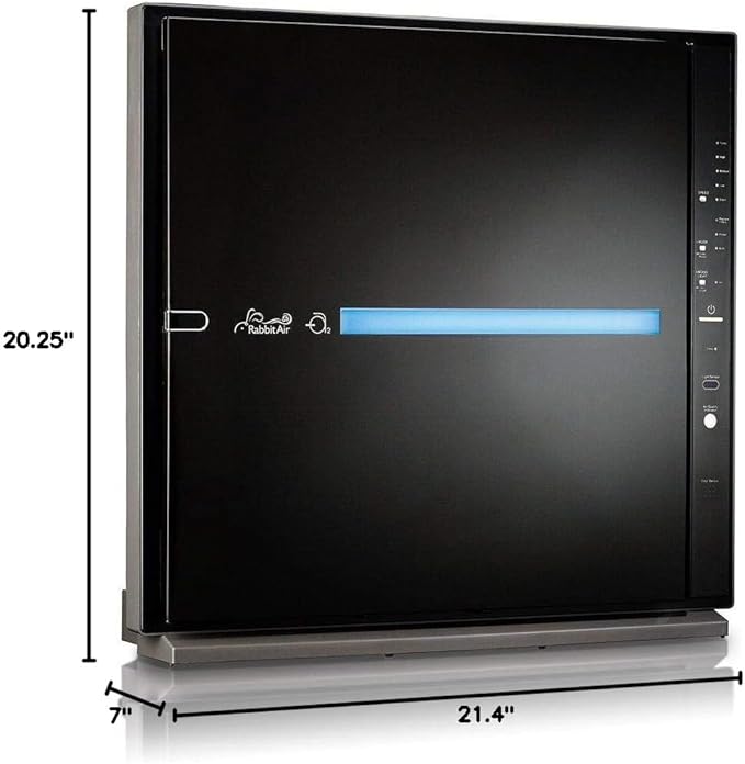 Rabbit Air, MinusA2 Air Purifiers for Home, Ultra Quiet HEPA Air Purifier - Wall Mountable Air Purifiers for Home Large Room, Allergies, Dust, Mold, Smoke & VOCs, (SPA-780N, Black, Odor Remover, WIFI)