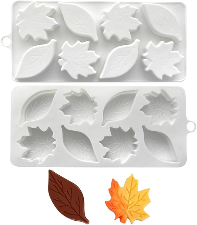 mostsom Silicone Maple Leaf Mold Mousse Molds Non-Stick Baking Mould for Chocolate, Cake, Jelly, Truffle & Ice Cube - Easy Release for Baking, Candy, Dessert Making (C_ Maple Leaf)
