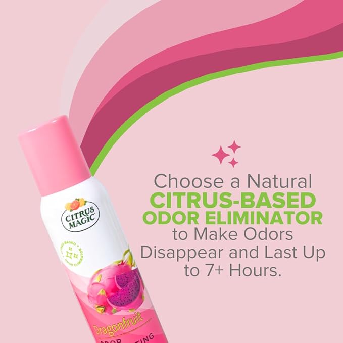 Citrus Magic Odor Eliminating Air Freshener Spray, Dragonfruit, 3-Ounce, Pack of 3