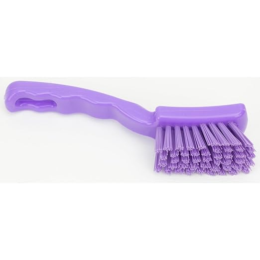SPARTA 41395EC68 Plastic Scrub Brush, Detail Brush, Kitchen Brush With Hanging Hole For Cleaning, 7 Inches, Purple, (Pack of 6)