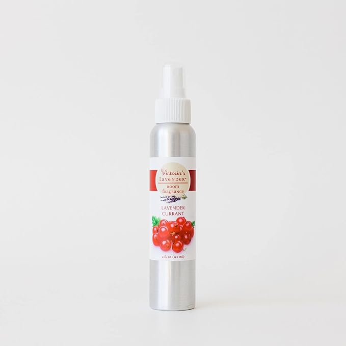 Victoria's Lavender Room Spray - All Natural Home Made in the USA, Essential Oil Concentrated Room Fragrance, Air Freshener, Bathroom Odor Eliminator, Lavender Currant 1 Pack (4 Fl Oz)