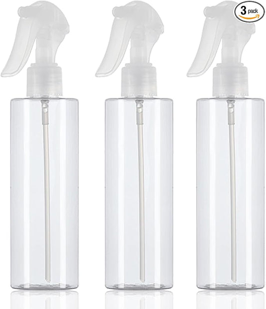 3 Pack Plastic Water Spray Bottle for Hair, 10 oz/300ml Plastic Empty Mister Spray Bottles for Cleaning, Cooking, Plant, Pet