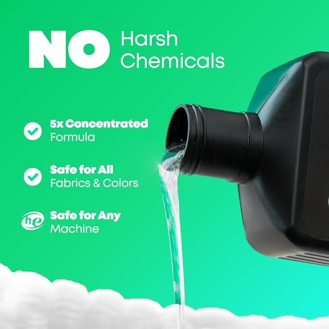 Loaded Laundry Detergent, Cologne Scented | 50 Loads | Coconut & Palm | Non-Toxic & Skin-Friendly | Made in USA | 32 oz