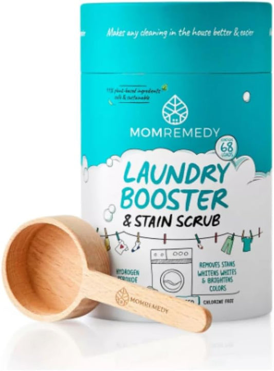 Laundry Booster and Stain Remover Scrub, MomRemedy Oxygen Whitener, Whiten Whites and Brighten Colors, Remove Stains, Household Cleaning Scrub, Chlorine Bleach Free
