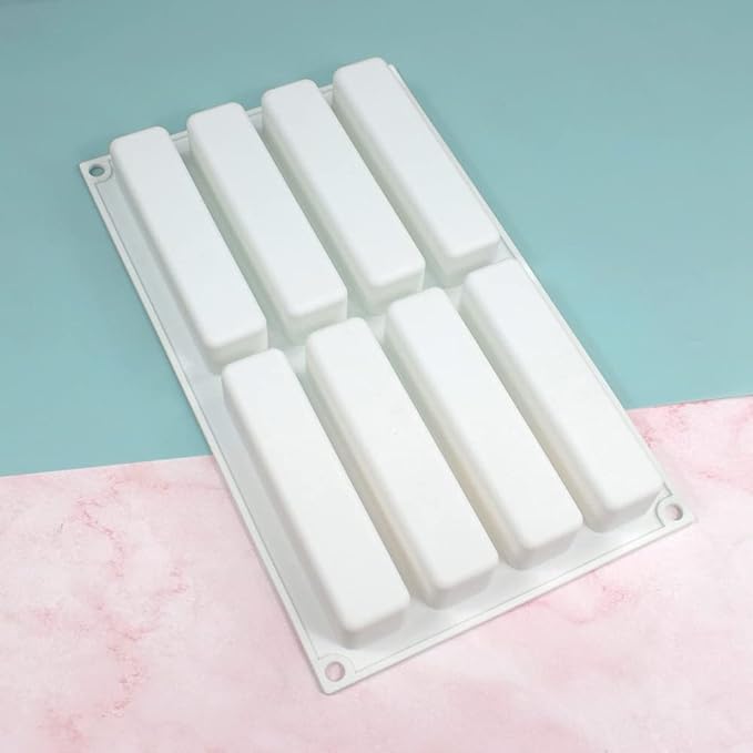 Long Square Shape Bar Mold Energy Bar Maker Silicone Mold for Ganache Jelly Caramels Cookies Pet Treats Baking Mold