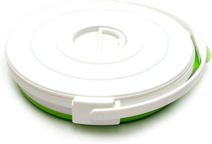 SAMMART 10L (2.64Gallon) Collapsible Fishing Bucket with Locking Lid - Portable Plastic Water Pail - Space Saving Outdoor Waterpot - Trunk Organizer for All Types of Vehicles