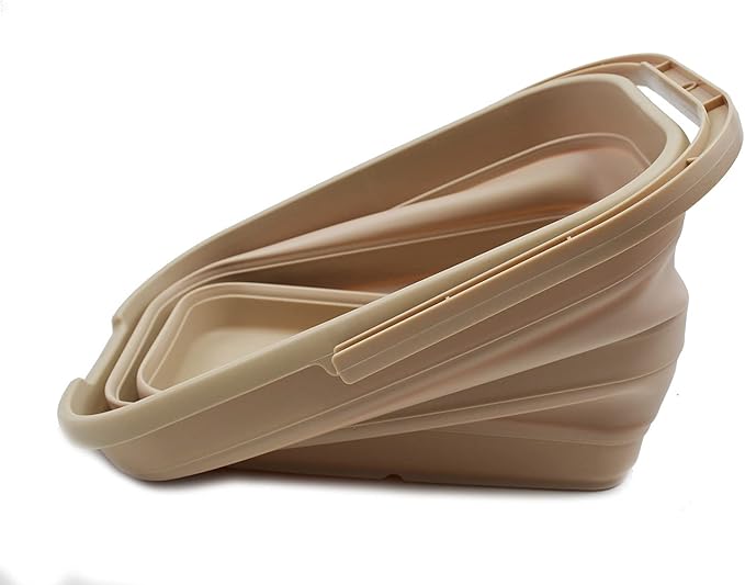 SAMMART 12L (3.1 Gallon) Collapsible Rectangular Handy Bucket (1, Apricot)