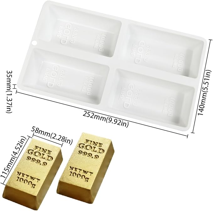 mostsom Rectangle Shape Mousse Silicone Mold Non-Stick Baking Mold for Chocolate, Cake, Jelly, Truffle, Ice Cube - Easy Release for Candy Baking (F_ Rectangle)