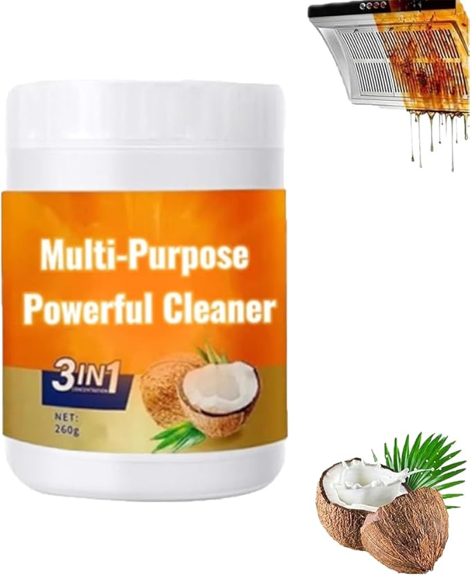 Multi Purpose Powerful Cleaner for kitchen, 3 In 1 Coconut Oil Natural Cleanser, Heavy Kitchen Duty Degreaser, All-Purpose Cleaner Removes Stains on Microwave,Oven & Stove Top (1)