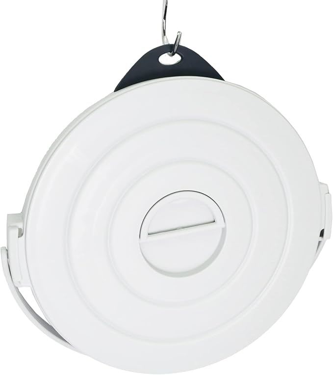 SAMMART 10L (2.64Gallon) Collapsible Fishing Bucket with Locking Lid - Portable Plastic Water Pail - Space Saving Outdoor Waterpot - Trunk Organizer for All Types of Vehicles (Grey/Slate Grey)