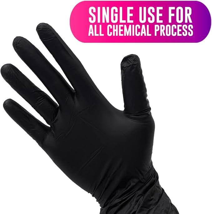 Colortrak Disposable Vinyl Gloves, Single-Use, Latex-Free, Powder-Free, Ambidextrous, Black