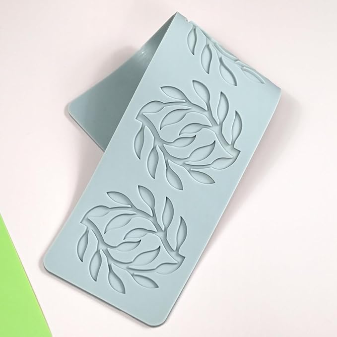 TUKE Food Molds Silicone Shapes Leaf Silicone Chocolate Molds Candy Baking 3D Silicone Molds Fondant Clay Silicone Food Molds for Cake Decorating, Resin, Soap, Sugar Craft (Leaf_10.64x2.88x0.12inch)