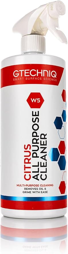Gtechniq W5 All Purpose Cleaner - Car Degreaser Spray for Oil, Grease and Stain Remover. Suitable for Most Surfaces and Car Wheel Cleaner, 100% Biodegradable Car Cleaning Products. 1L