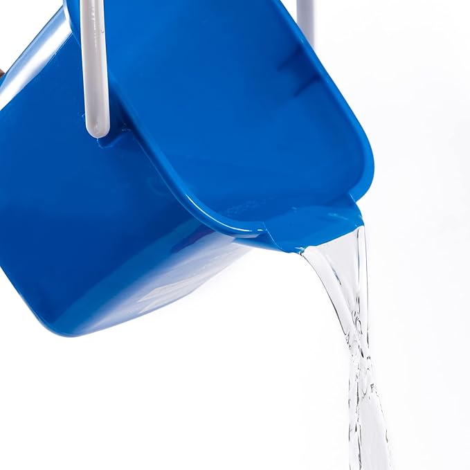 Matthew Detergent&Sanitizing Cleaning Bucket 3 Quart Plastic Pail,Set of 12 Square Containers,Built-in Spout w/Handle,Wash Rinse Sanitize Handwash Bucket for Home Office Commercial Restaurant (Blue)