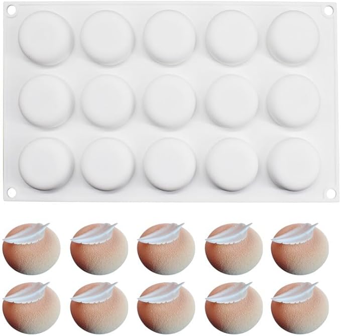 Silicone Mold Chocolate Decorating Mould DIY Cake Mousse Molds Baking Accessories Reusable Tools (Oval E_11.72 X6.8 X0.8inch)