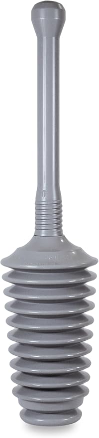 Master Plunger 500 & Toilet Brush Combo Set – Heavy-Duty Gray Toilet Plunger with High-Efficiency Brush and Holder – Durable, Compact Bathroom Cleaning Kit