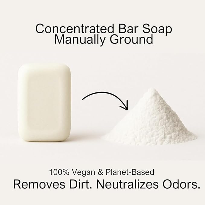 Lavender Laundry Detergent Booster Powder – Concentrated Ground Bar Soap | Mix With Borax & Washing Soda for Deep Clean of 54 Loads | Unscented Result, Stain-Fighting, Natural, Eco-Friendly