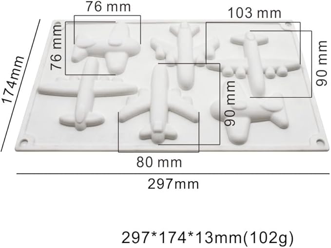 Silicone Mold for Cake DIY Baking Chocolate Eco-Friendly Cake Mold Candy Chocolate Cake Mould Baking DIY Kitchen Accessiories (Aircraft P_11.88 X6.96 X0.52 inch)