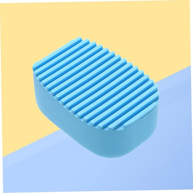 Candy Color Thick Handheld Silicone Laundry Brush Multi-Purpose Clothes Washing Scrubbing Tool for Delicate Fabrics for Home Use and Travel