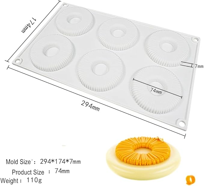 Mostsom Silicone Baking Mold, Kitchen Donut Pan for Non-Stick Doughnuts, BPA Free, Donut Molds