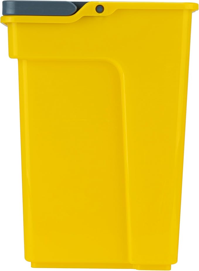 Restaurantware-Clean Tek Professional 4 Quart Cleaning Bucket, 1 Utility Pail with Handle - Heavy-Duty, Portable, Yellow Plastic Washing Pail, Perfect for Household, Outdoor, Car Wash and More