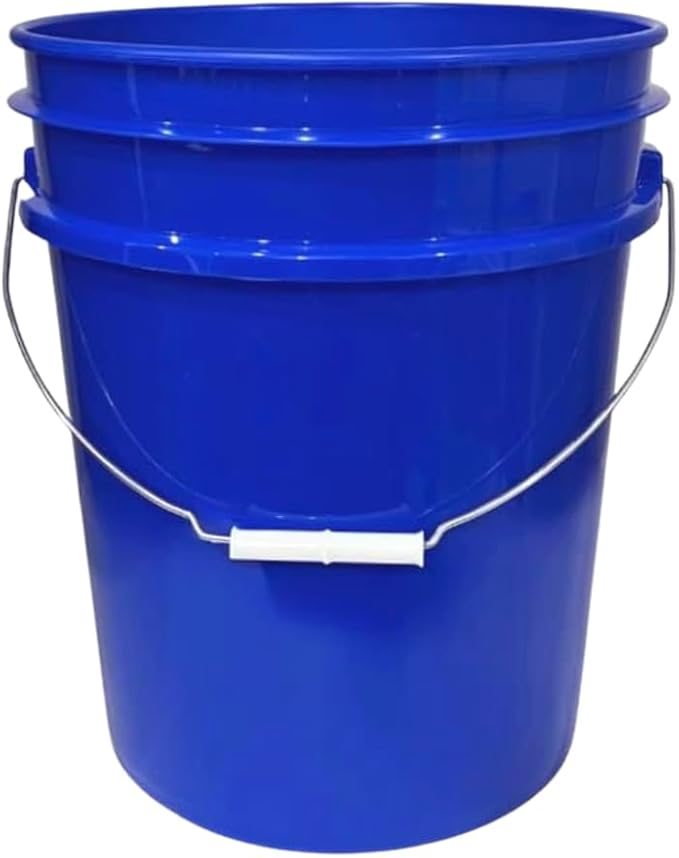 House Naturals 5 Gallon Premium HPDE Plastic Bucket - Made in USA Food Grade Storage Container, BPA Free All Purpose Pail (5, Reflex Blue)