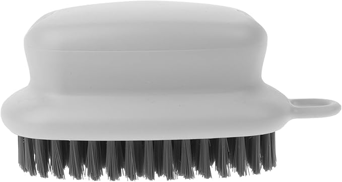 Gatuida 1pc Plastic Handle Laundry Brush Sponge Pad Kitchen and Bathroom Cleaning Tool for Dishes Bathtubs and Tiles Ergonomic Design Strong Decontamination Grey