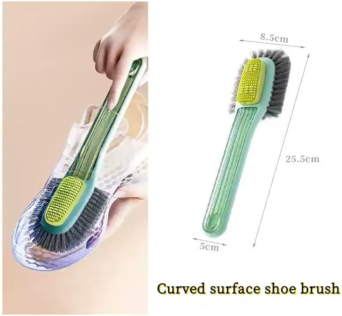 Shoe Cleaner Brush -Sneaker Shoe Cleaner Brush-Soft Bristle Cleaning Shoes Scrubber-Long Handle Shoe Scrubbing Brush-White mesh Sneaker Cleaner Brush-Shoe Brushes for Internal and External Cleaning