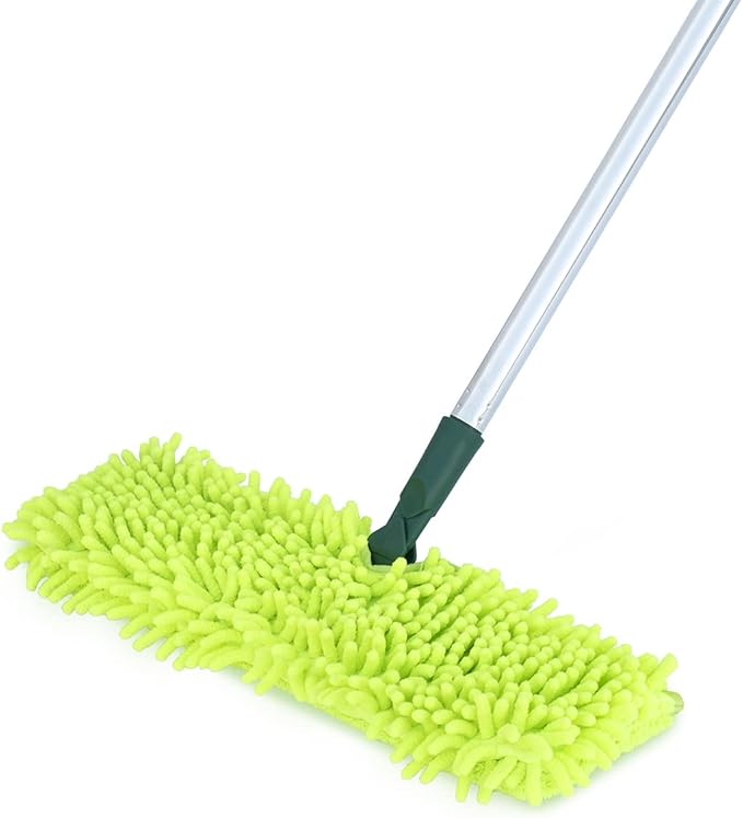 Pine-Sol Telescopic Microfiber Dry/Wet Mop – Dust Mopping for Cleaning Hardwood Floors, Tile, Laminate | Swivel Sweeper with Washable Pad and Extendable Metal Handle