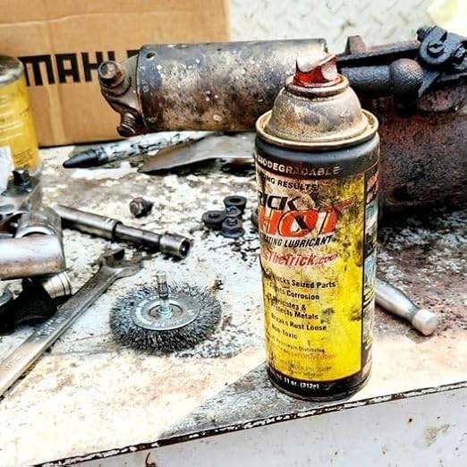 Penetrating Oil, Lubricant, and Degreaser | 6 Pack - 11 oz. Nitrogen Charged Spray Can | Eco-Friendly, Non-Flammable, NSF H1 Food Grade & Biodegradable | 3-in-1 Industrial Performance by Trick Shot