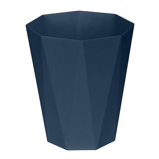 Plastic Trash Can - Waste basketbin for Office,Home,Bathroom,Kitchen - 1.8 Gallon - Blue